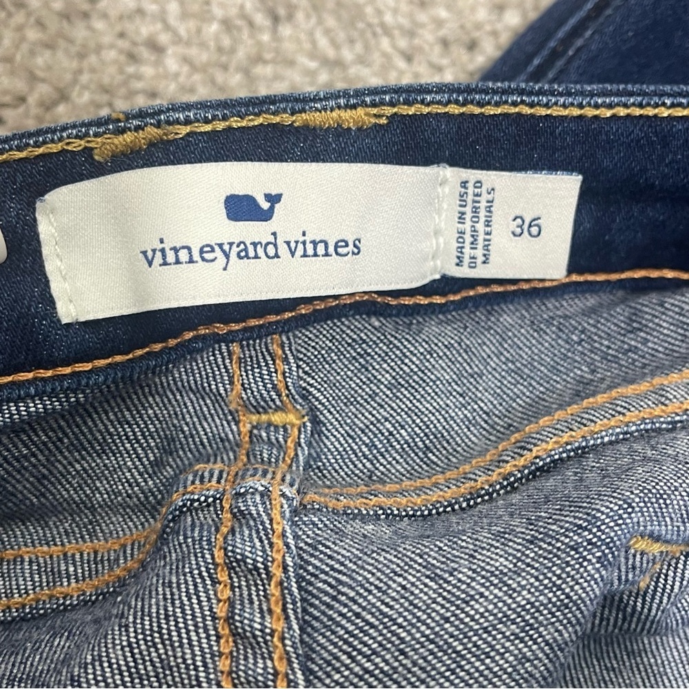 Vineyard Vines Dark Wash High Rise Jeans - Picture 2 of 8